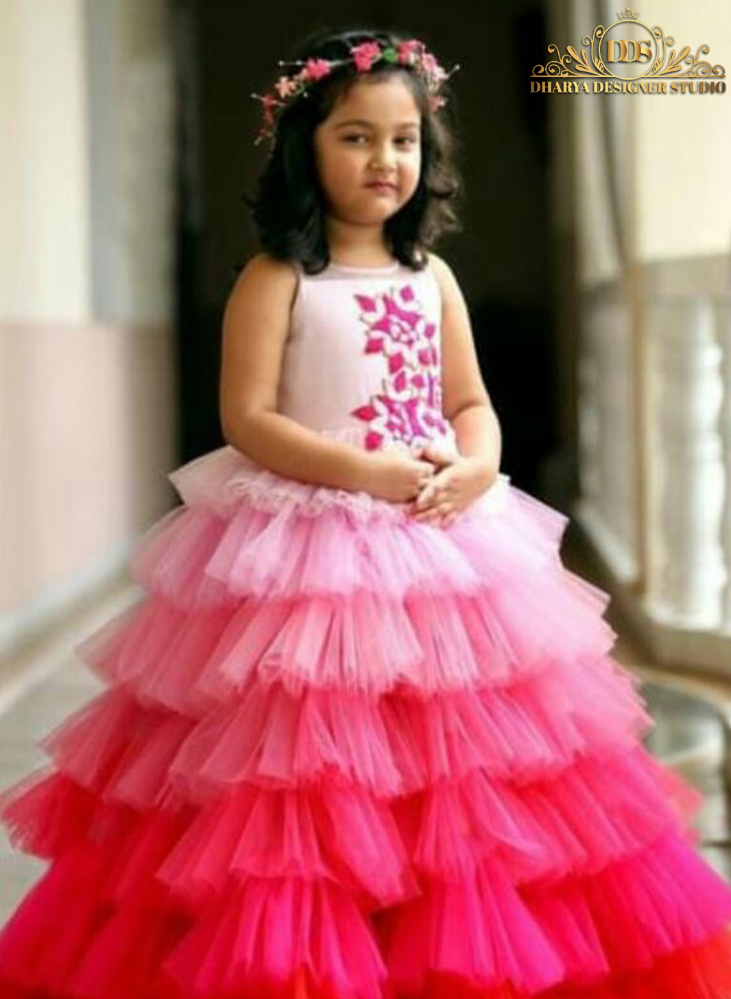 Silk Multicolor Kids Party Wear Dresses, Age Group: 4-6 Years at Rs  750/piece in Palladam