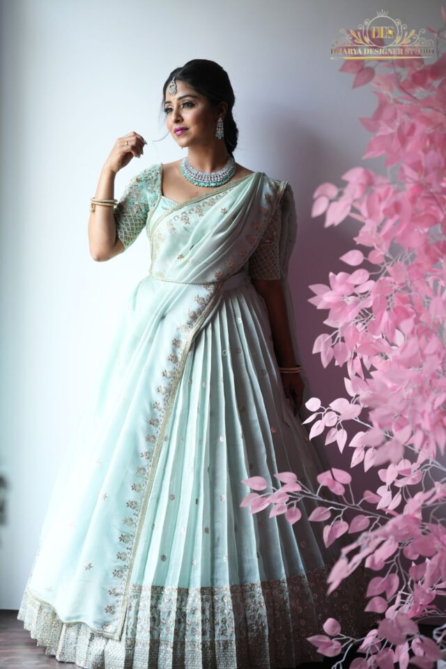 Pastel Half Saree